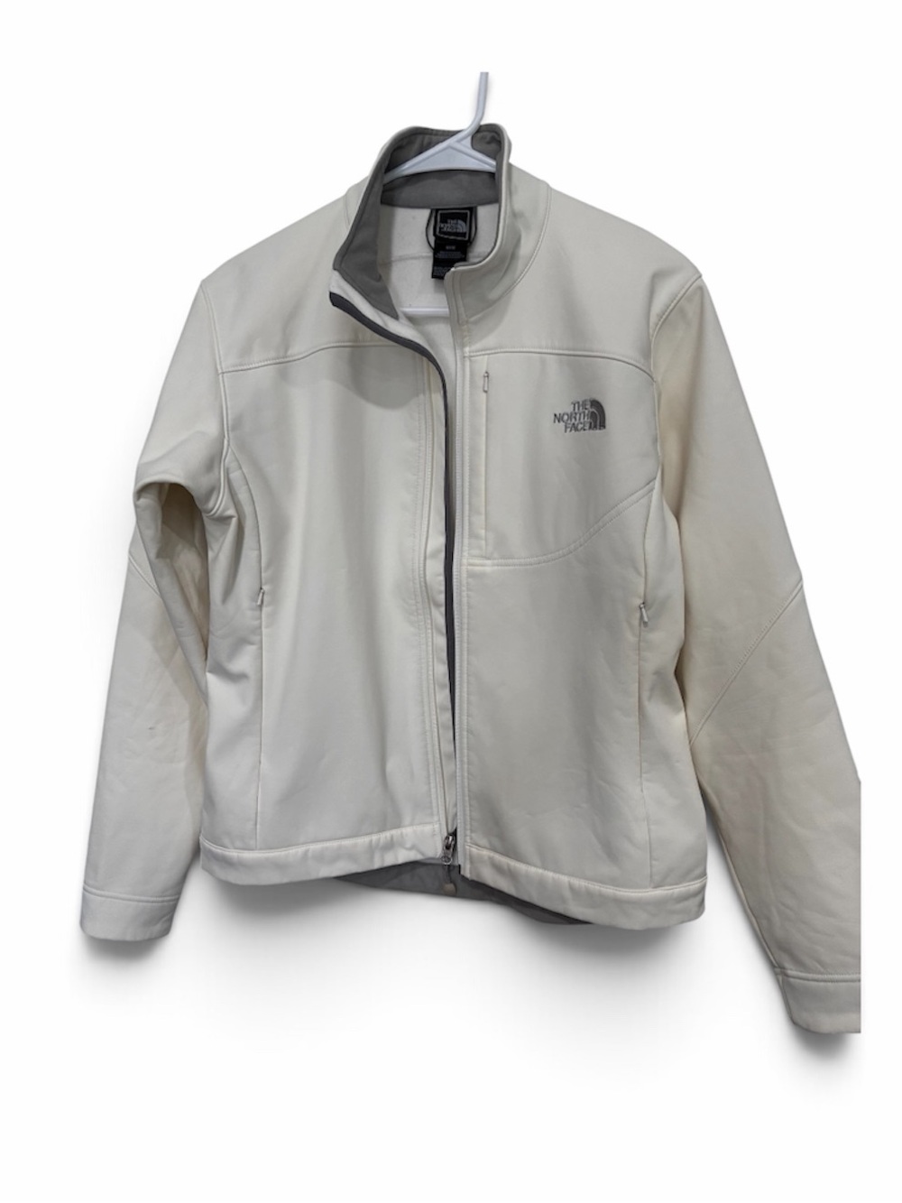The North Face Apex Women's Cream Softshell Jacket weather resistant sz M